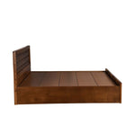 Hedron Queen Bed with Hydraulic Storage- Antique Cherry