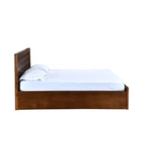 Hedron Queen Bed with Hydraulic Storage- Antique Cherry