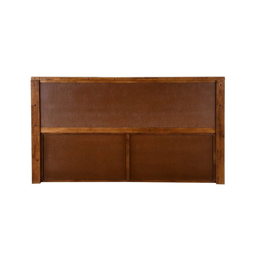 Hedron Queen Bed with Hydraulic Storage- Antique Cherry