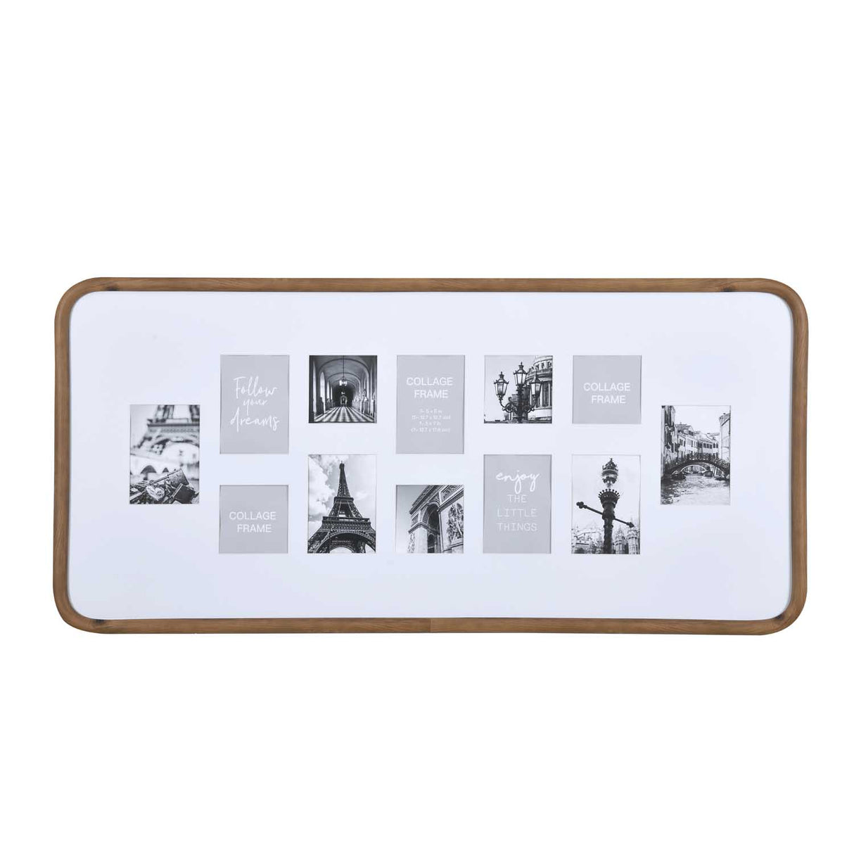 12 Pics Collage Photo Frame- Brown