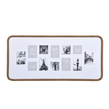 12 Pics Collage Photo Frame- Brown