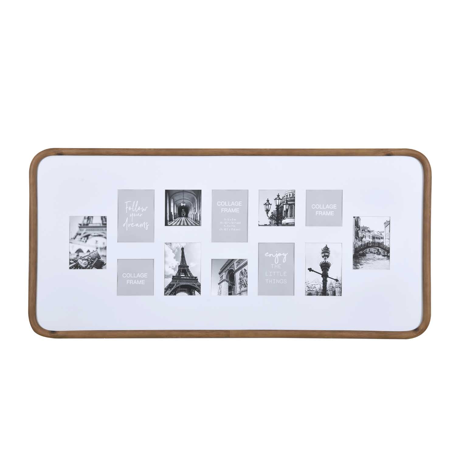 12 Pics Collage Photo Frame- Brown
