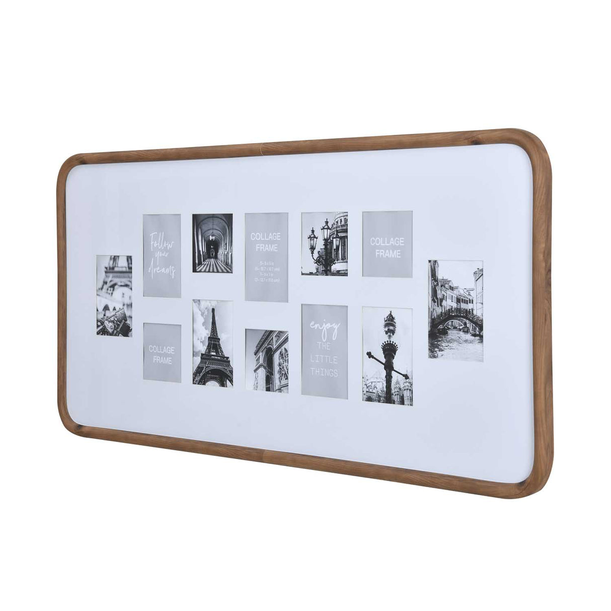 12 Pics Collage Photo Frame- Brown
