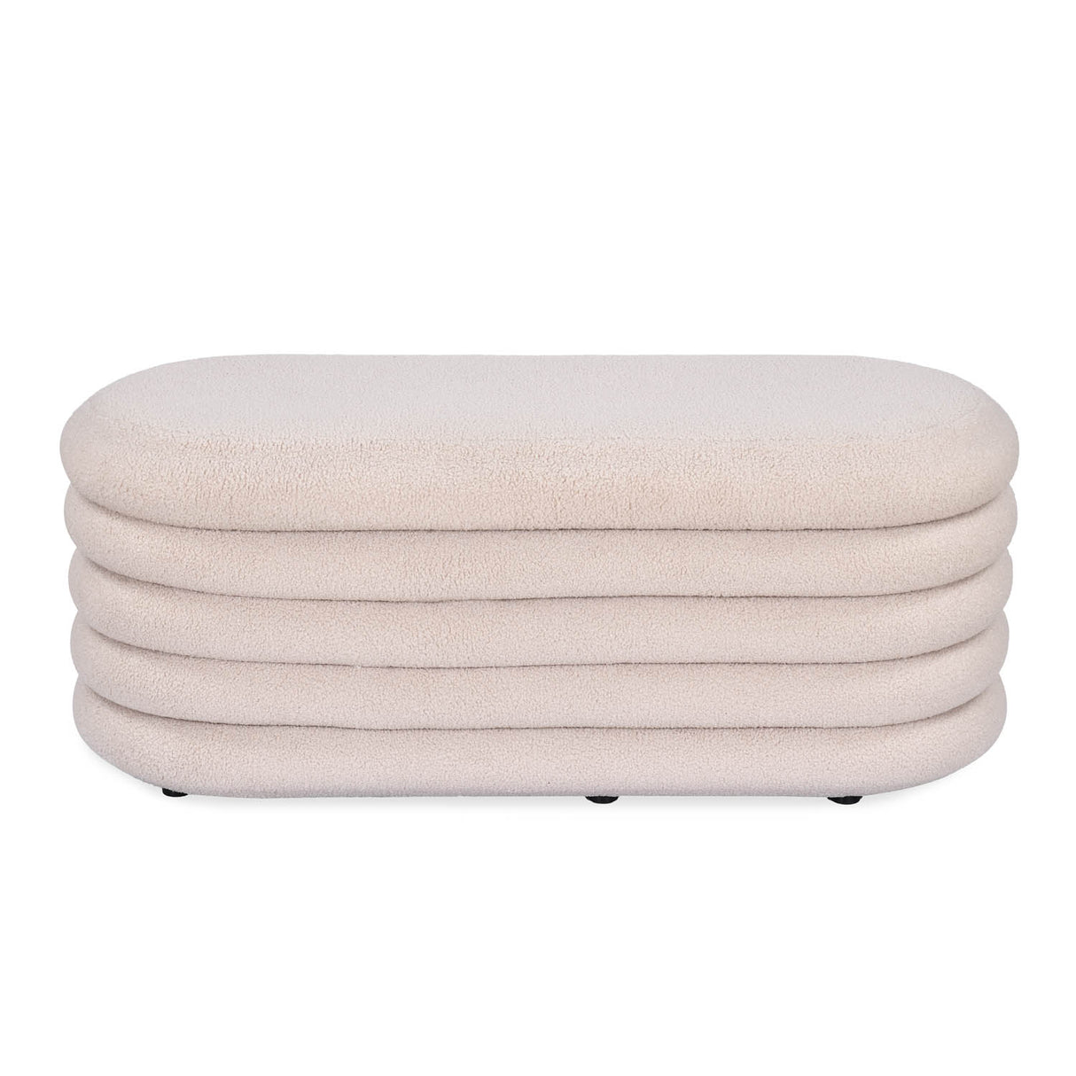Muffin Ottoman with Storage Big- Beige