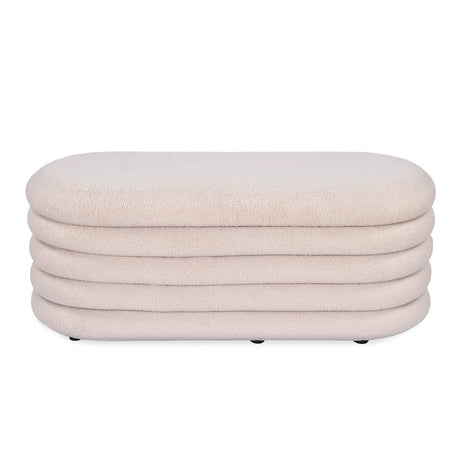 Muffin Ottoman with Storage Big- Beige