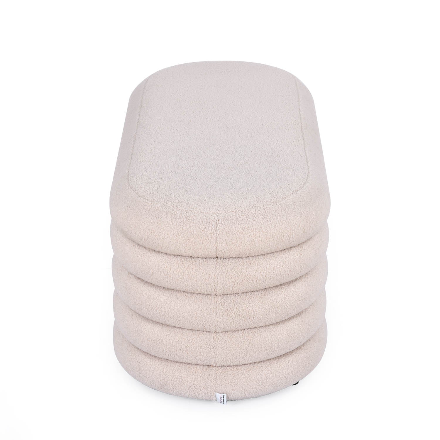 Muffin Ottoman with Storage Big- Beige
