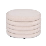 Muffin Ottoman with Storage Small- Beige
