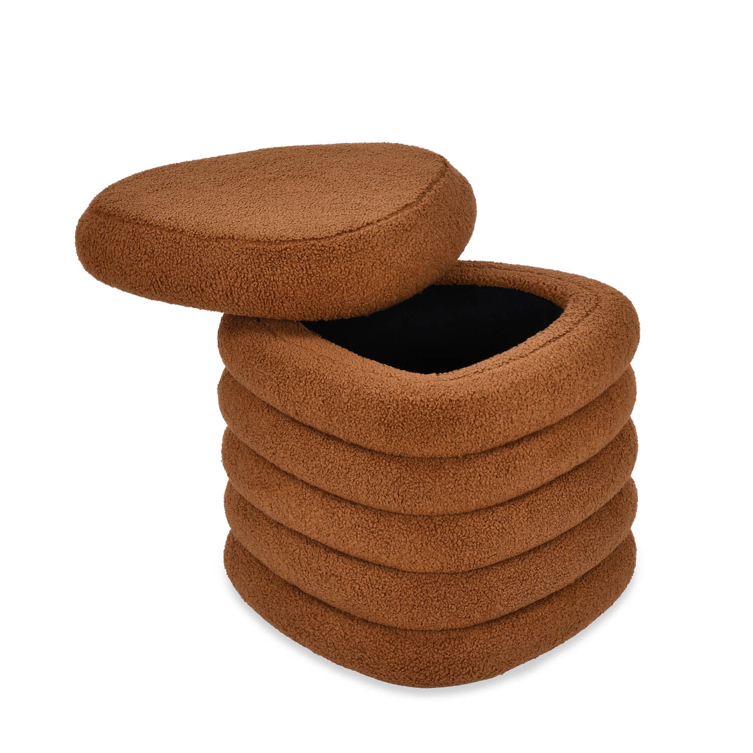 Taro Ottoman with Storage- Terracotta