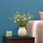 Artificial Honeysuckle Flower Potted Plant - Blue