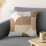 Dori Arches Pattern Cotton Cushion Cover- Brown