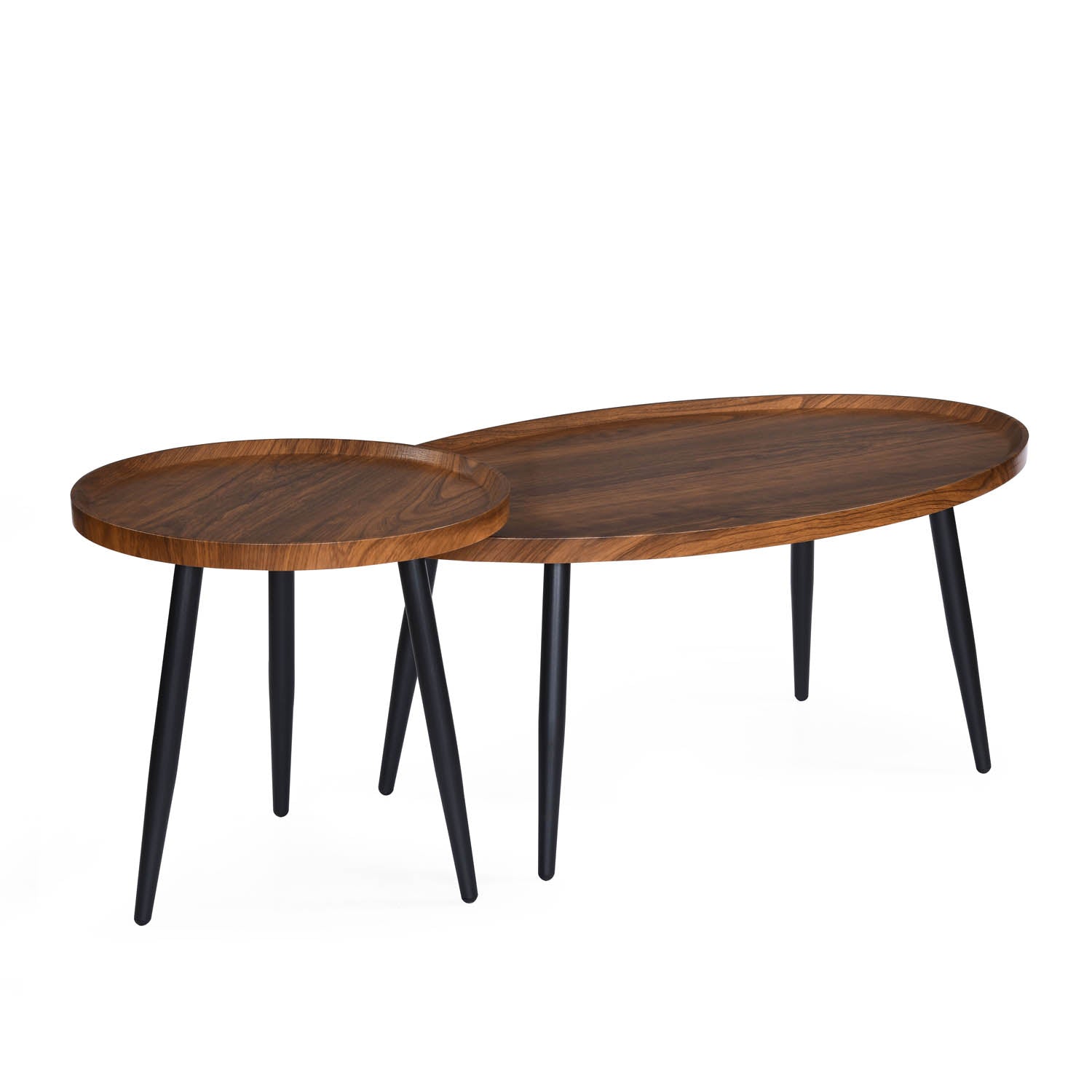 Ovie Center Table- Walnut Brown