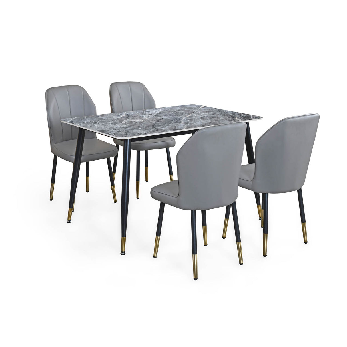 Flair +  Rexton 4 Seater Dining Set- Walnut