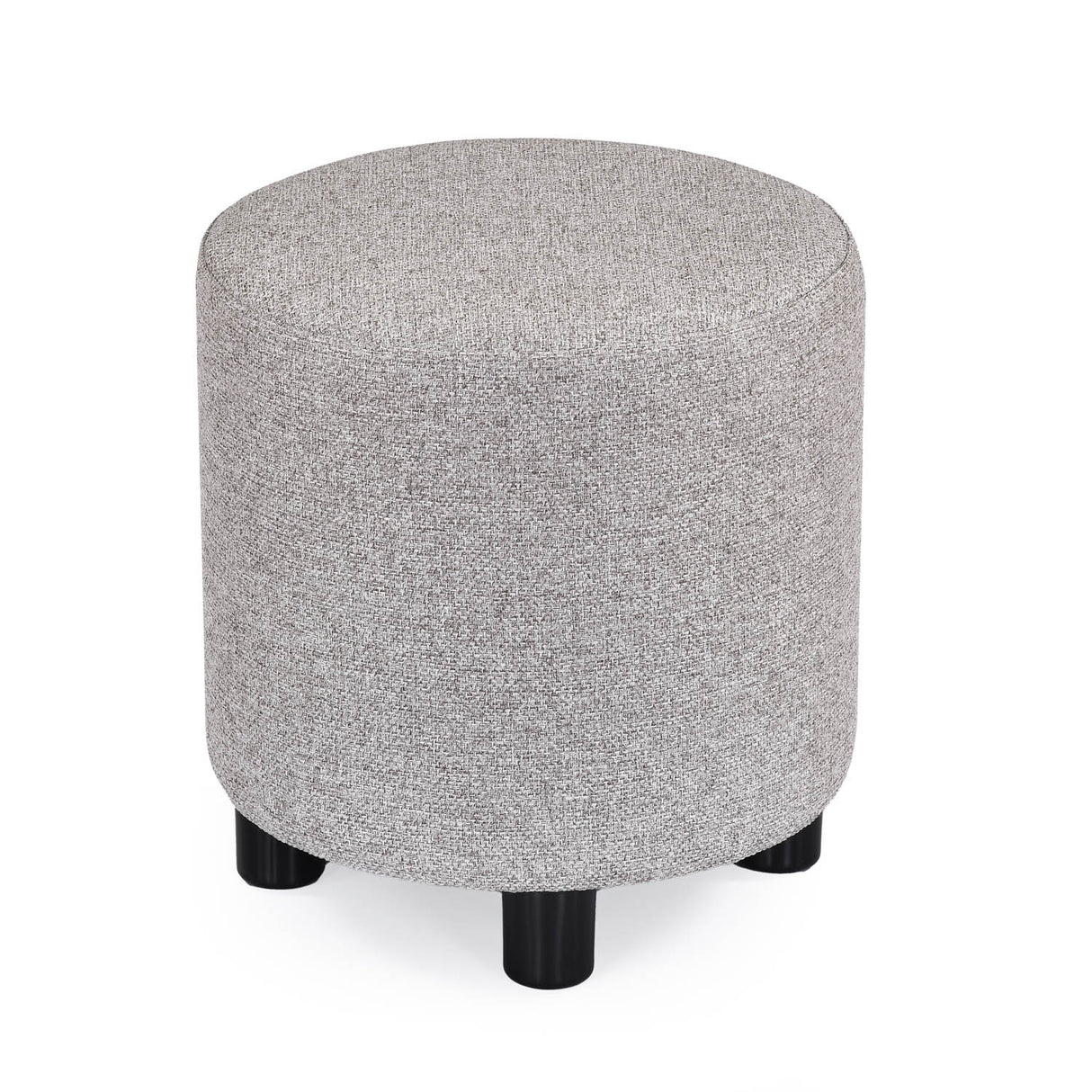 Dennis Center Table with Storage and 2 Poufs- Grey