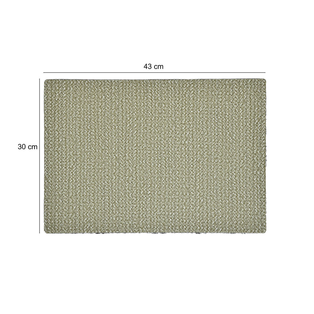 Thread Weave Table Placemat Set of 4- Green