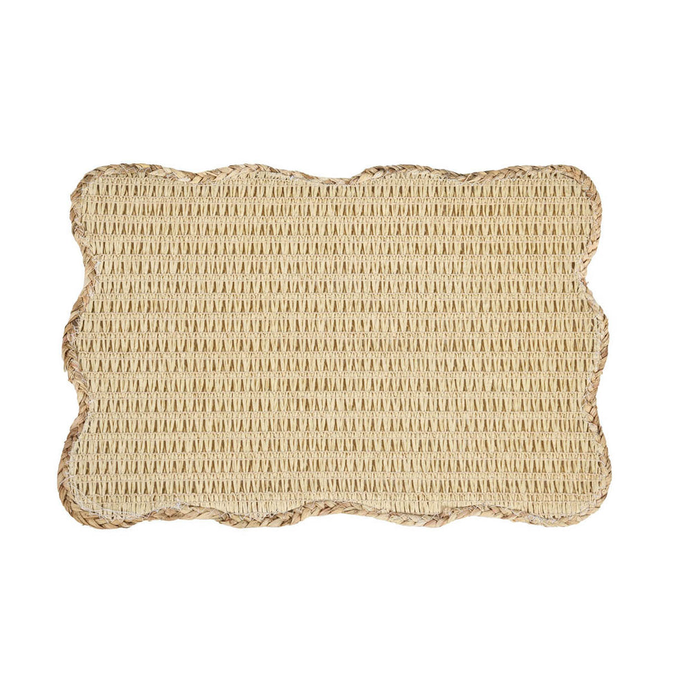 Wavy Weave Table Placemat Set of 4- Beige