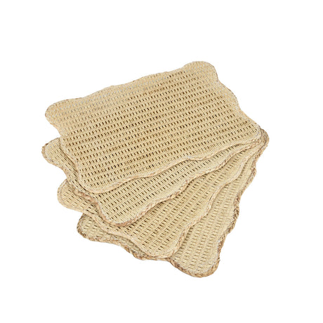 Wavy Weave Table Placemat Set of 4- Beige