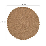 Round Weave Set of 4 Table Placemat- Beige