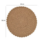Round Weave Set of 4 Table Placemat- Beige