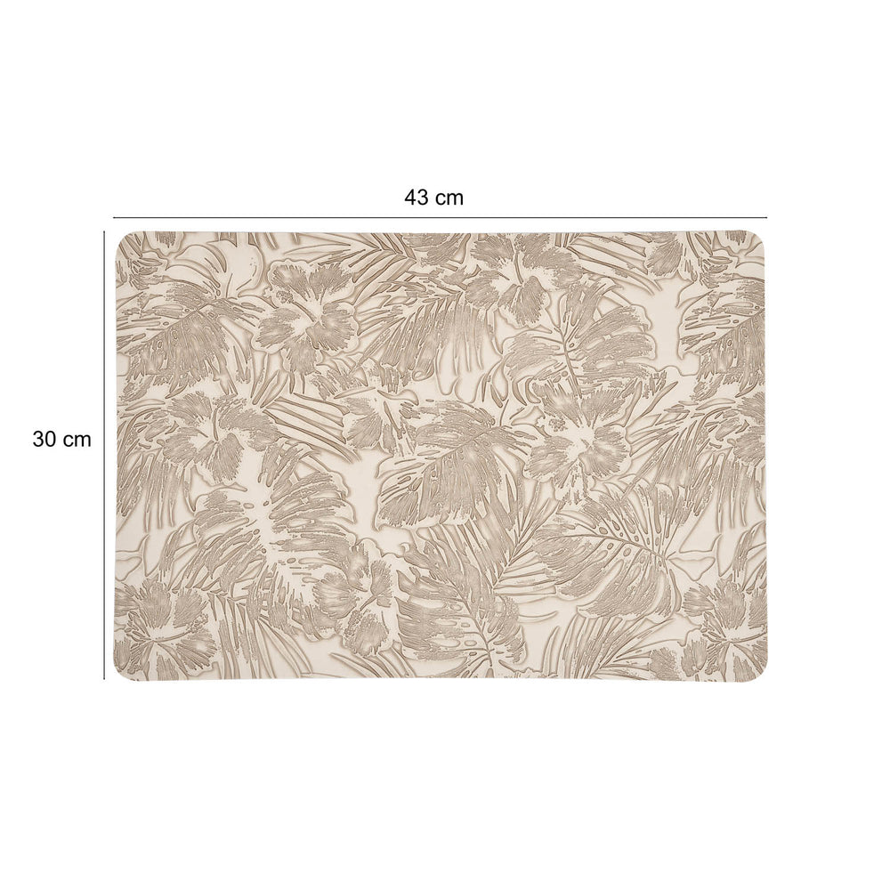 Tropical Design Table Placemat Set of 4- Beige