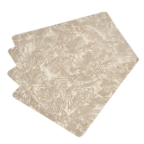Tropical Design Table Placemat Set of 4- Beige