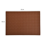 Leather Design Table Placemat Set of 4- Brown