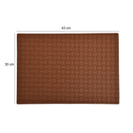 Leather Design Table Placemat Set of 4- Brown