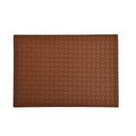 Leather Design Table Placemat Set of 4- Brown