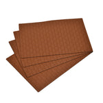 Leather Design Table Placemat Set of 4- Brown