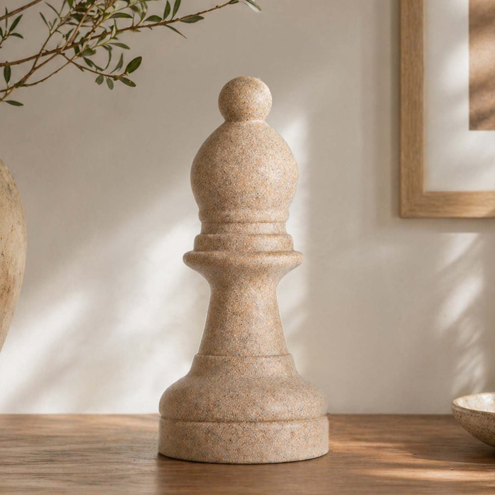 Chess Bishop Decorative Polyresin Showpiece- Sand