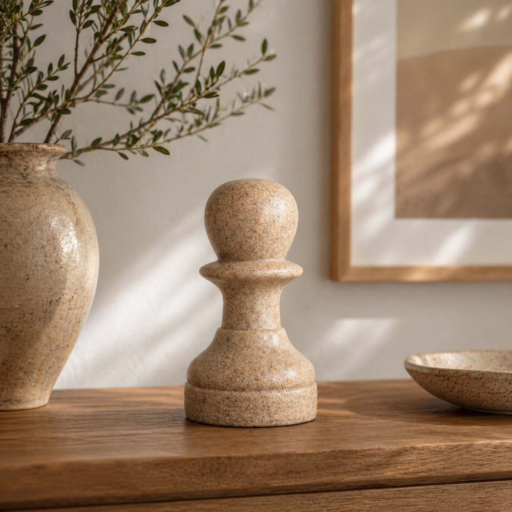 Chess Pawn Decorative Polyresin Showpiece- Sand