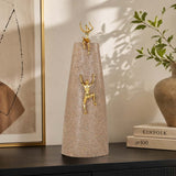 Climbing Figures Decorative Polyresin Showpiece- Sand & Gold