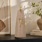 Climbing Figures Decorative Polyresin Showpiece- Sand & Gold