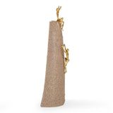 Climbing Figures Decorative Polyresin Showpiece- Sand & Gold
