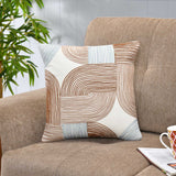 Dori Arches Pattern Cotton Cushion Cover- Brown