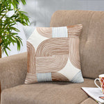 Dori Arches Pattern Cotton Cushion Cover- Brown