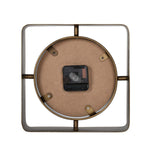 Square Frame Metal Table Clock- Gold & White