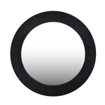 Round Fluted Wall Mirror- Black