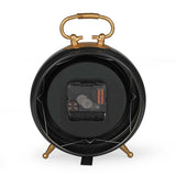 Classic Round Metal Table Clock- Gold & Black