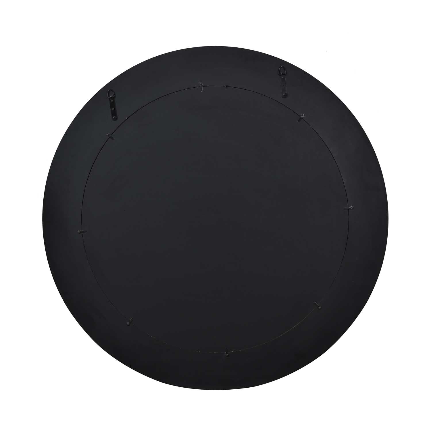 Round Fluted Wall Mirror- Black