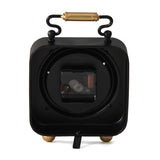 Classic Square Metal Table Clock- Gold & Black