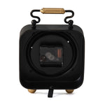 Classic Square Metal Table Clock- Gold & Black