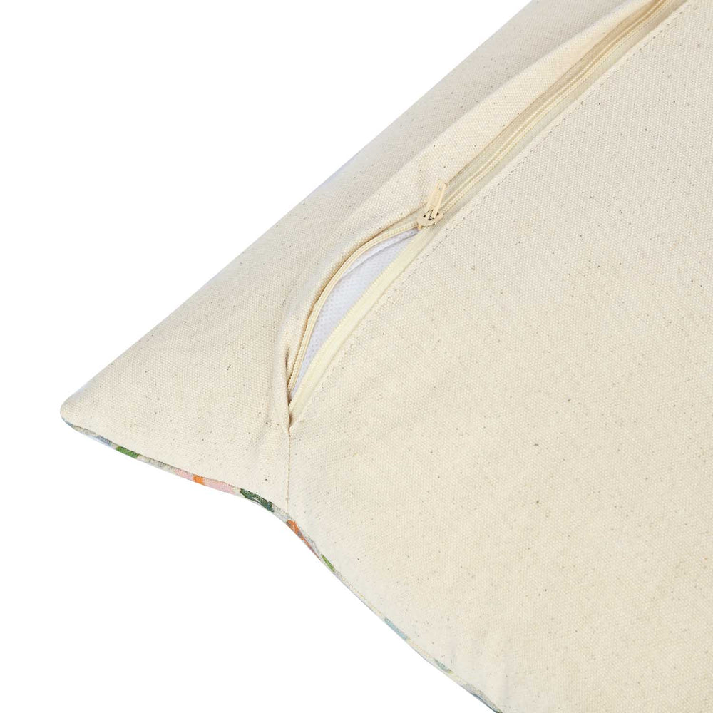 Floral Spread Cotton Cushion Cover- Multicolor
