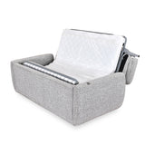 Nestivo 3 Seater Fabric Sofa Cum Bed with Pocket Spring Mattress- Texture Grey