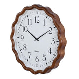 Scalloped Edge Wooden Wall Clock- Beige