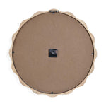 Scalloped Edge Wooden Wall Clock- Beige