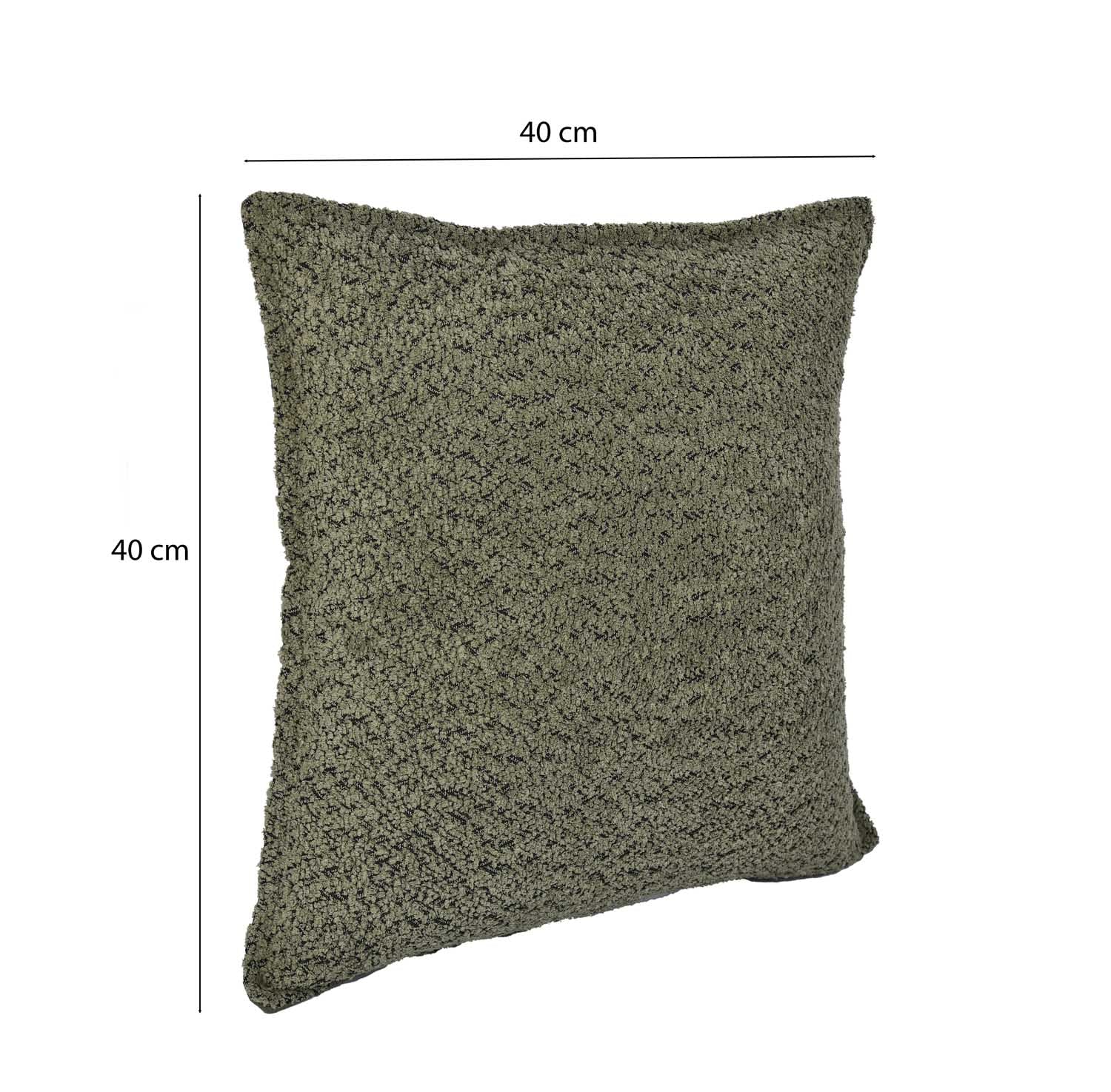 Boucle Fabric Cushion Cover- Green