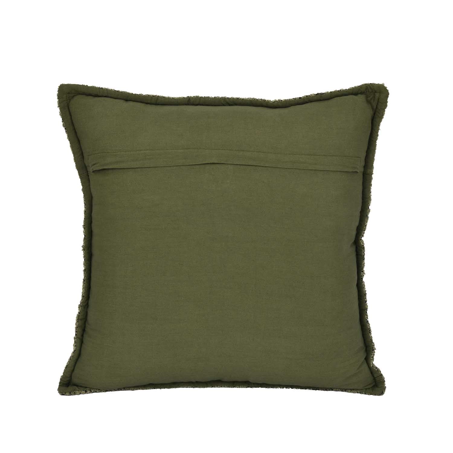 Boucle Fabric Cushion Cover- Green