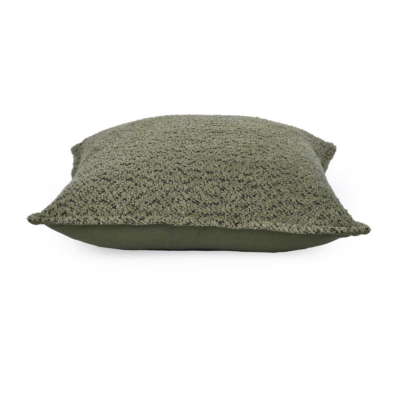 Boucle Fabric Cushion Cover- Green