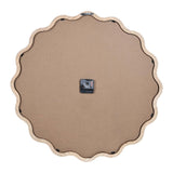 Wavy Edge Wooden Wall Clock- Brown