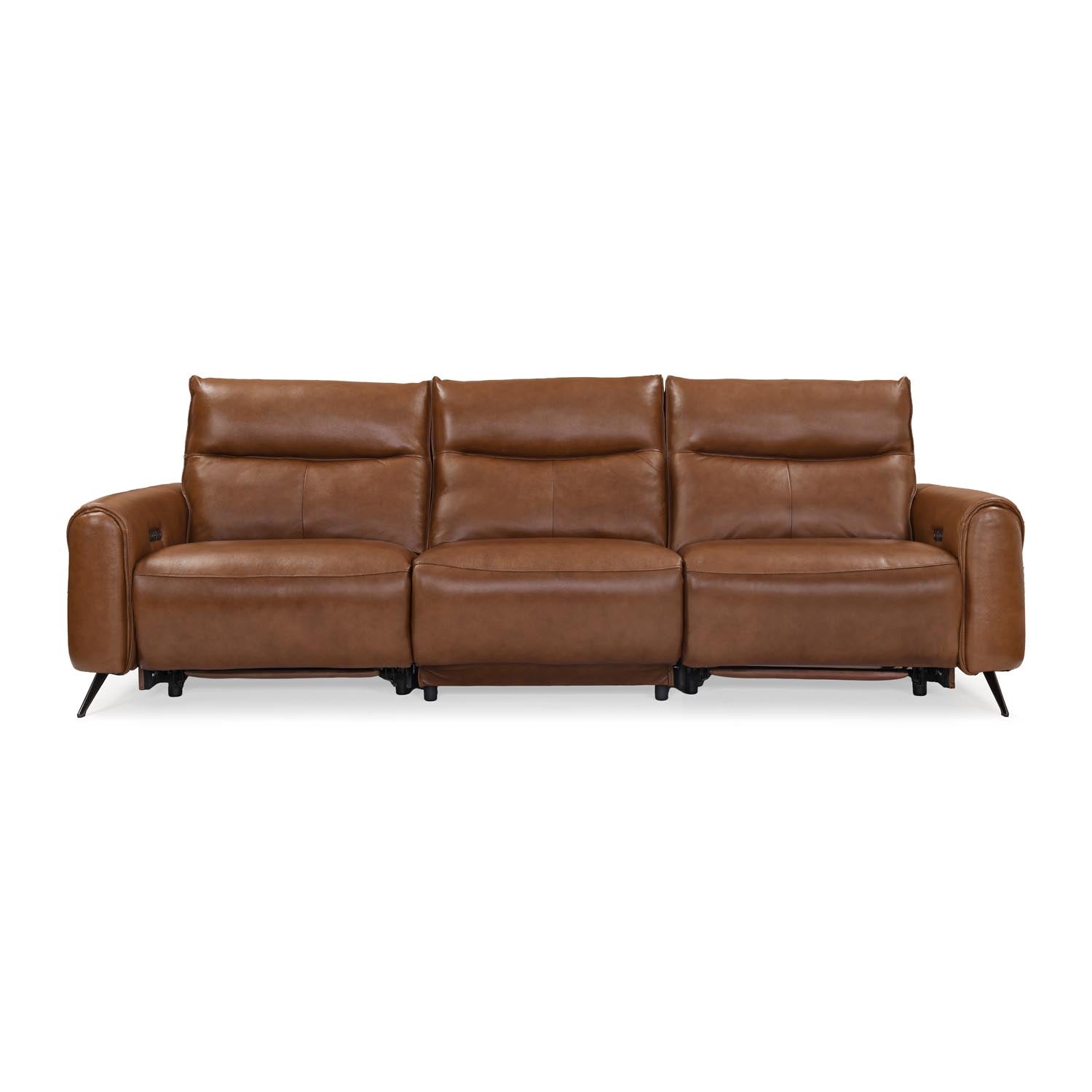 Beatrix 3 Seater Dual Motor Electric Recliner- Brown